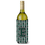Letter E Football Green And White Wine Bottle Beverage Insulator Hugger Cj1071-Eliterk