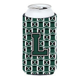 Letter L Football Green And White Tall Boy Beverage Insulator Hugger Cj1071-Ltbc