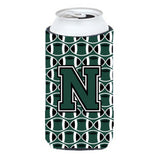 Letter N Football Green And White Tall Boy Beverage Insulator Hugger Cj1071-Ntbc