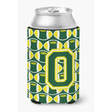 Caroline'S Treasures Cj1075-Occ Letter O Football Green And Yellow Can Or Bottle Hugger, Multicolor