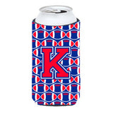 Letter K Football Crimson And Yale Blue Tall Boy Beverage Insulator Hugger Cj1076-Ktbc