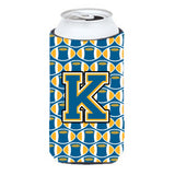 Letter K Football Blue And Gold Tall Boy Beverage Insulator Hugger Cj1077-Ktbc