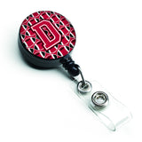 Caroline'S Treasures Letter D Football Crimson And White Retractable Badge Reel (Cj1079-Dbr)