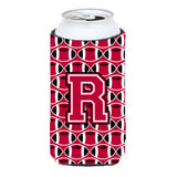 Letter R Football Crimson And White Tall Boy Beverage Insulator Hugger Cj1079-Rtbc