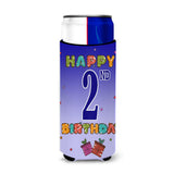 Happy 2Nd Birthday Ultra Beverage Insulators For Slim Cans Cj1093Muk