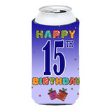 Happy 15Th Birthday Tall Boy Beverage Insulator Hugger Cj1106Tbc