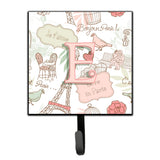 Caroline'S Treasures Cj2002-Esh4 Letter E Love In Paris Pink Leash Or Key Holder, Small, Multicolor