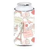 Letter I Love In Paris Pink Tall Boy Beverage Insulator Hugger Cj2002-Itbc