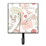 Caroline'S Treasures Cj2002-Lsh4 Letter L Love In Paris Pink Leash Or Key Holder, Small, Multicolor