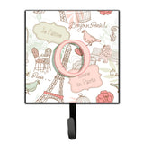Caroline'S Treasures Cj2002-Osh4 Letter O Love In Paris Pink Leash Or Key Holder, Small, Multicolor