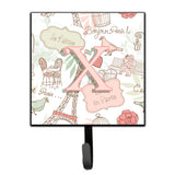 Caroline'S Treasures Cj2002-Xsh4 Letter X Love In Paris Pink Leash Or Key Holder, Small, Multicolor