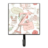 Caroline'S Treasures Cj2002-Zsh4 Letter Z Love In Paris Pink Leash Or Key Holder, Small, Multicolor