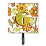 Caroline'S Treasures Cj2003-Gsh4 Letter G Floral Mustard And Green Leash Or Key Holder, Small, Multicolor