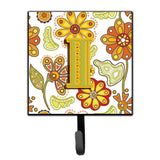 Caroline'S Treasures Cj2003-Ish4 Letter I Floral Mustard And Green Leash Or Key Holder, Small, Multicolor