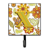 Caroline'S Treasures Cj2003-Xsh4 Letter X Floral Mustard And Green Leash Or Key Holder, Small, Multicolor