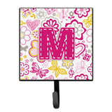 Caroline'S Treasures Cj2005-Msh4 Letter M Flowers And Butterflies Pink Leash Or Key Holder, Small, Multicolor