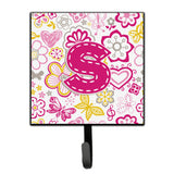 Caroline'S Treasures Cj2005-Ssh4 Letter S Flowers And Butterflies Pink Leash Or Key Holder, Small, Multicolor