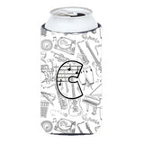 Letter C Musical Note Letters Tall Boy Beverage Insulator Hugger Cj2007-Ctbc