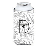 Letter D Musical Note Letters Tall Boy Beverage Insulator Hugger Cj2007-Dtbc