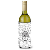 Letter O Musical Note Letters Wine Bottle Beverage Insulator Hugger Cj2007-Oliterk