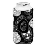 Letter O Day Of The Dead Skulls Black Tall Boy Beverage Insulator Hugger Cj2008-Otbc