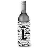 Letter L Moustache Initial Wine Bottle Beverage Insulator Hugger Cj2009-Lliterk