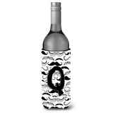 Letter Q Moustache Initial Wine Bottle Beverage Insulator Hugger Cj2009-Qliterk