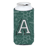 Letter A Back To School Initial Tall Boy Beverage Insulator Hugger Cj2010-Atbc