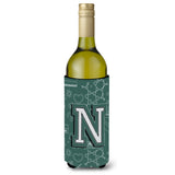 Letter N Back To School Initial Wine Bottle Beverage Insulator Hugger Cj2010-Nliterk