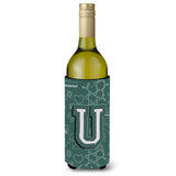 Letter U Back To School Initial Wine Bottle Beverage Insulator Hugger Cj2010-Uliterk
