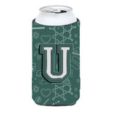 Letter U Back To School Initial Tall Boy Beverage Insulator Hugger Cj2010-Utbc