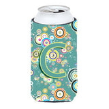 Letter C Circle Circle Teal Initial Alphabet Tall Boy Beverage Insulator Hugger Cj2015-Ctbc