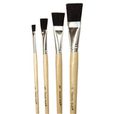 Easel Brushes, Long Handle, Long Handle, Assorted, 11.5 to 13 Long, 4 Brushes