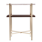 Ardmillan Square Faux Marble End Table W/ Storage