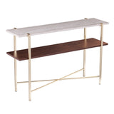 Ardmillan Faux Marble Console Table With Storage