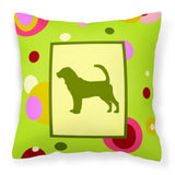Caroline'S Treasures Ck1014Pw1414 Bloodhound Decorative Canvas Fabric Pillow, Large, Multicolor