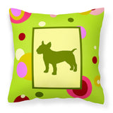 Caroline'S Treasures Ck1018Pw1414 Bull Terrier Decorative Canvas Fabric Pillow, Large, Multicolor
