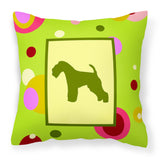 Caroline'S Treasures Ck1044Pw1414 Lakeland Terrier Decorative Canvas Fabric Pillow, Large, Multicolor