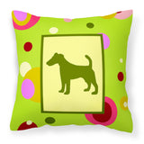 Caroline'S Treasures Ck1058Pw1414 Fox Terrier Decorative Canvas Fabric Pillow, Large, Multicolor