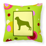 Caroline'S Treasures Ck1091Pw1414 Rottweiler Decorative Canvas Fabric Pillow, Large, Multicolor