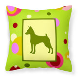 Caroline'S Treasures Ck1104Pw1414 Min Pin Decorative Canvas Fabric Pillow, Large, Multicolor