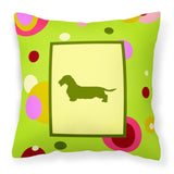 Caroline'S Treasures Ck1133Pw1414 Dachshund Decorative Canvas Fabric Pillow, Large, Multicolor