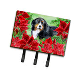 Caroline'S Treasures Bernese Mountain Dog Poinsettias Wall Hook, Triple, Multicolor