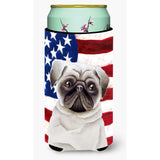 Caroline'S Treasures Pug Patriotic Decorative Can Hugger, Tall Boy, Multicolor