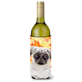 Caroline'S Treasures Pug Fall Decorative Bottle Hugger, 750Ml, Multicolor