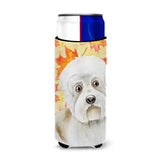 Caroline'S Treasures Dandie Dinmont Fall Decorative Can Hugger, Slim, Multicolor