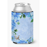 Caroline'S Treasures Ck1705Cc Blue Dahlias Can Or Bottle Hugger Cold-Beverage-Koozies, Multicolor