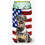 Caroline'S Treasures Ck1720Tbc Patriotic Usa Rottweiler Tall Boy Hugger Cold-Beverage-Koozies, Multicolor