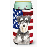 Caroline'S Treasures Ck1722Tbc Patriotic Usa Schnauzer #2 Tall Boy Hugger Cold-Beverage-Koozies, Multicolor