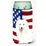 Caroline'S Treasures Ck1727Tbc Patriotic Usa Japanese Spitz Tall Boy Hugger Cold-Beverage-Koozies, Multicolor
